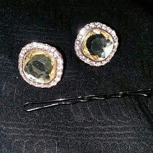 Big diamond earrings